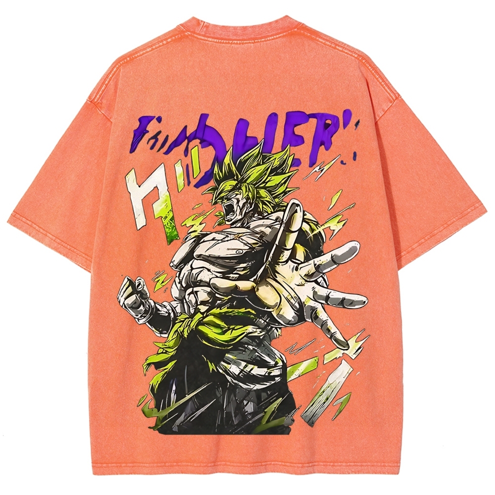 Dragon Ball Z Broly Printed Unisex Washed T-Shirt