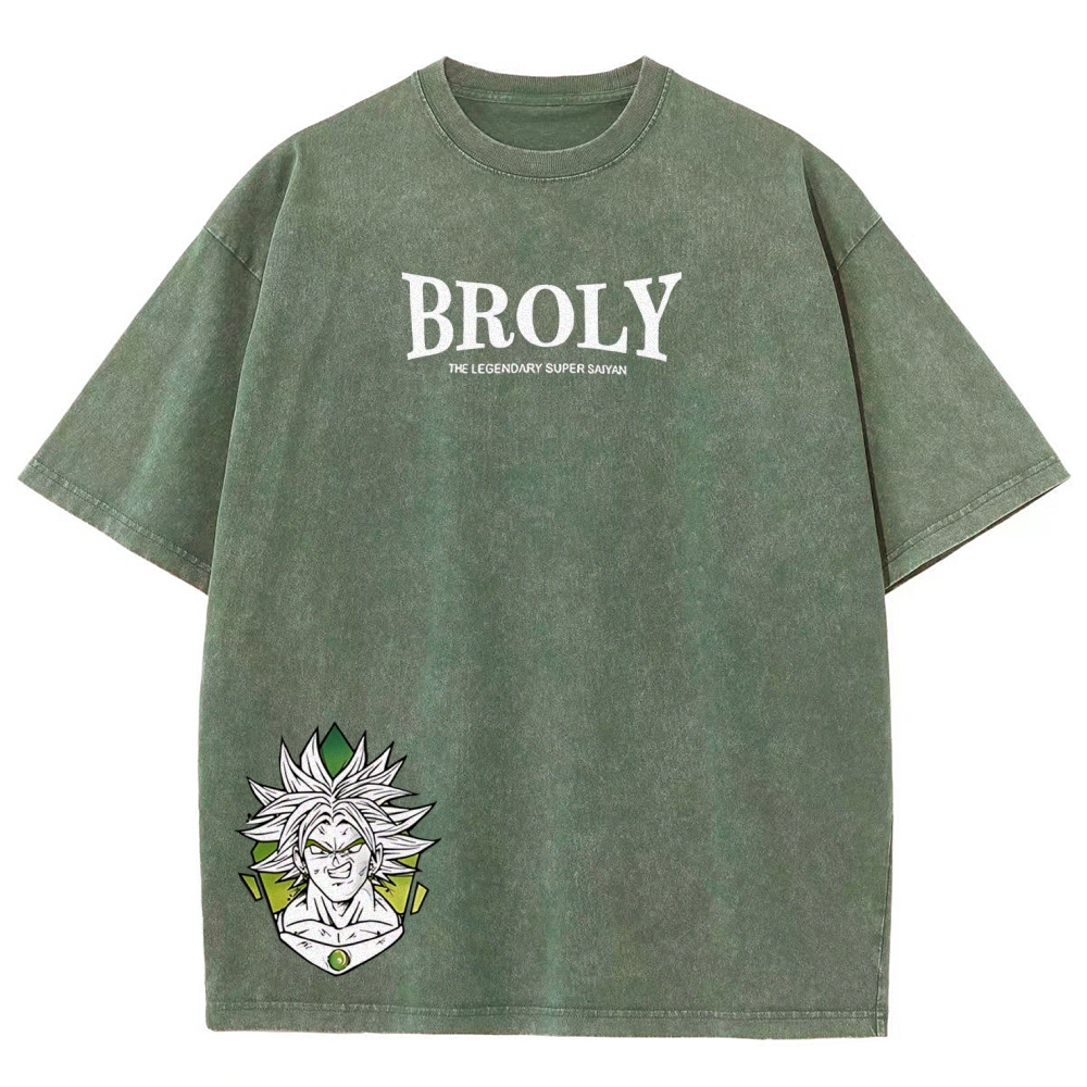 Dragon Ball Z Broly Printed Unisex Washed T-Shirt
