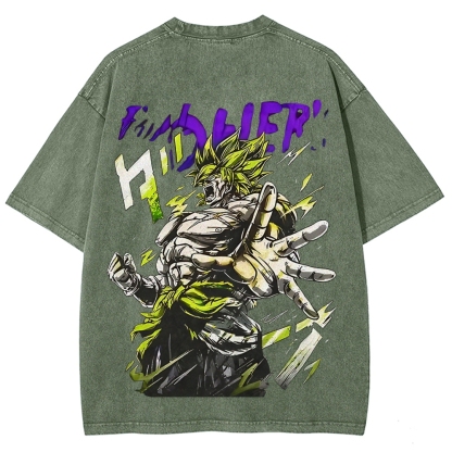 Dragon Ball Z Broly Printed Unisex Washed T-Shirt
