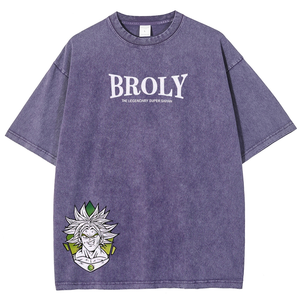 Dragon Ball Z Broly Printed Unisex Washed T-Shirt
