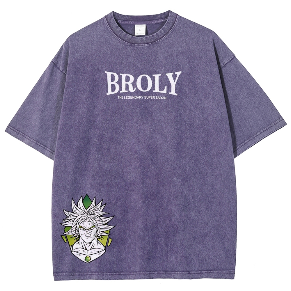 Dragon Ball Z Broly Printed Unisex Washed T-Shirt