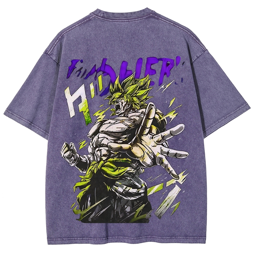 Dragon Ball Z Broly Printed Unisex Washed T-Shirt