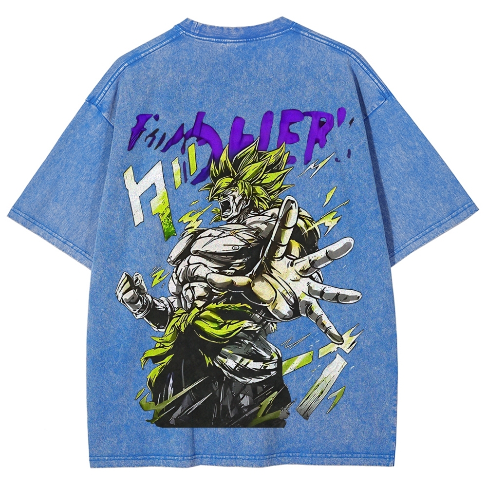 Dragon Ball Z Broly Printed Unisex Washed T-Shirt