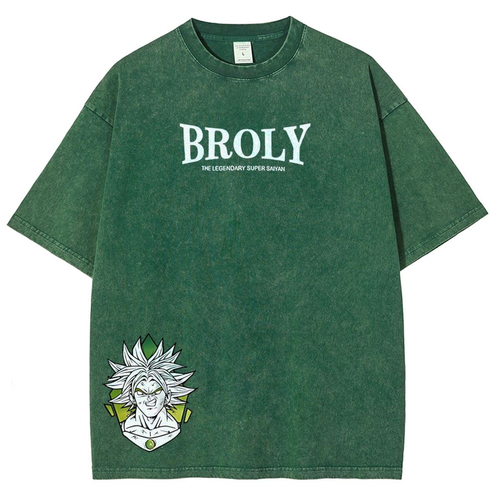 Dragon Ball Z Broly Printed Unisex Washed T-Shirt