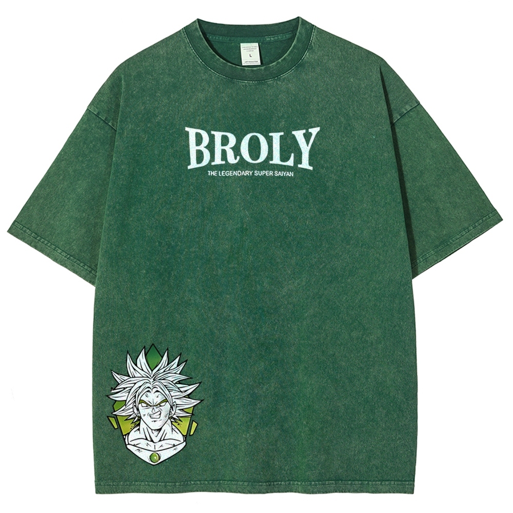 Dragon Ball Z Broly Printed Unisex Washed T-Shirt