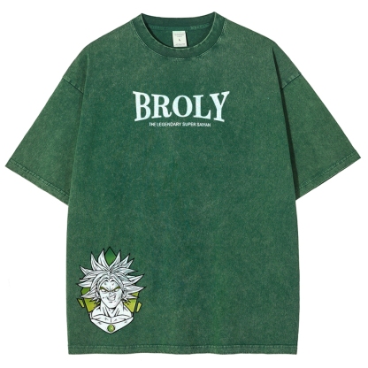 Dragon Ball Z Broly Printed Unisex Washed T-Shirt