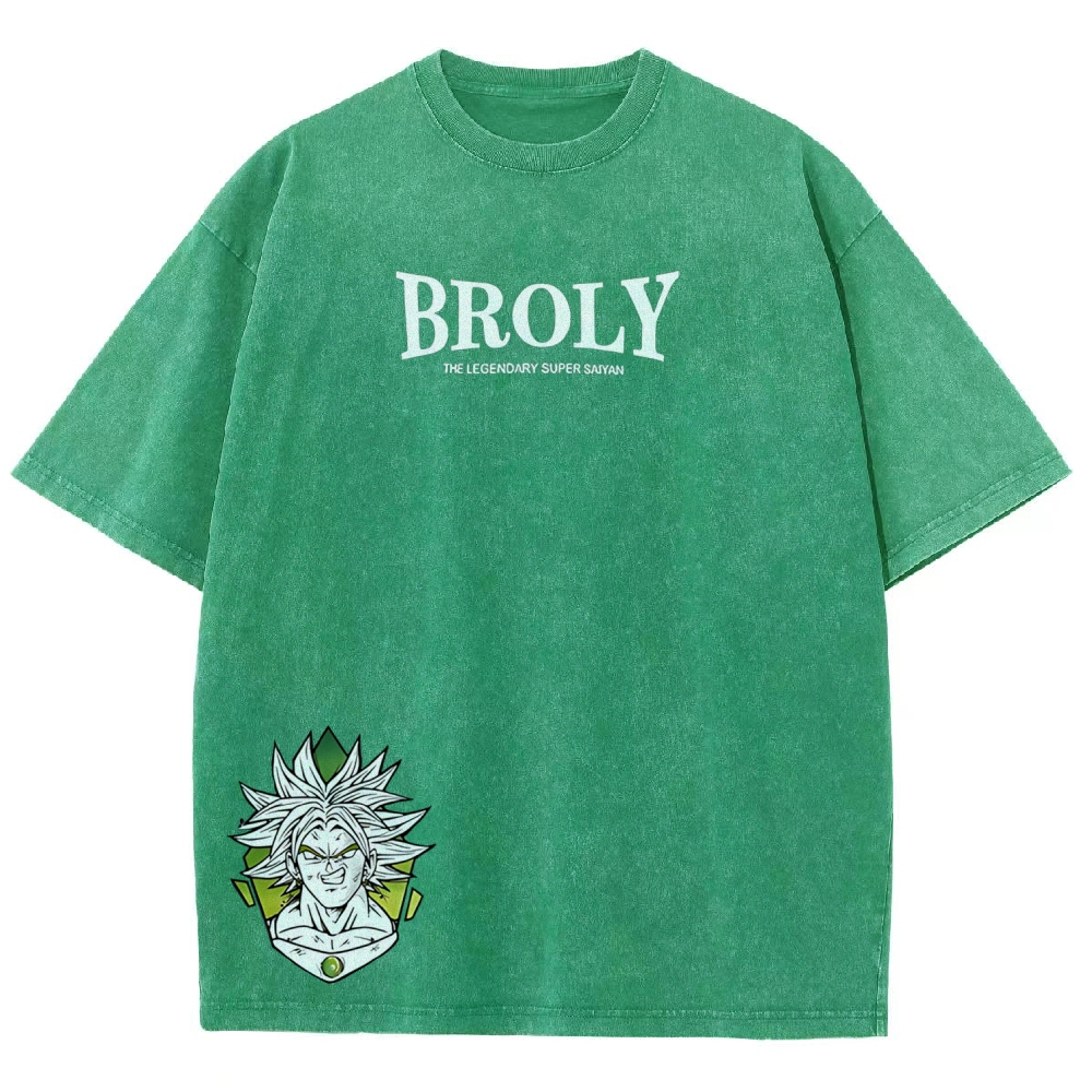 Dragon Ball Z Broly Printed Unisex Washed T-Shirt