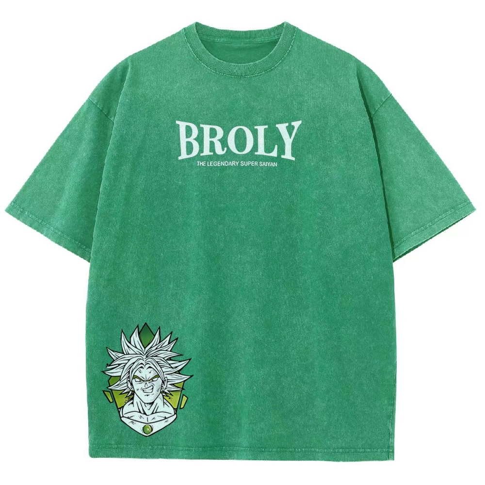 Dragon Ball Z Broly Printed Unisex Washed T-Shirt