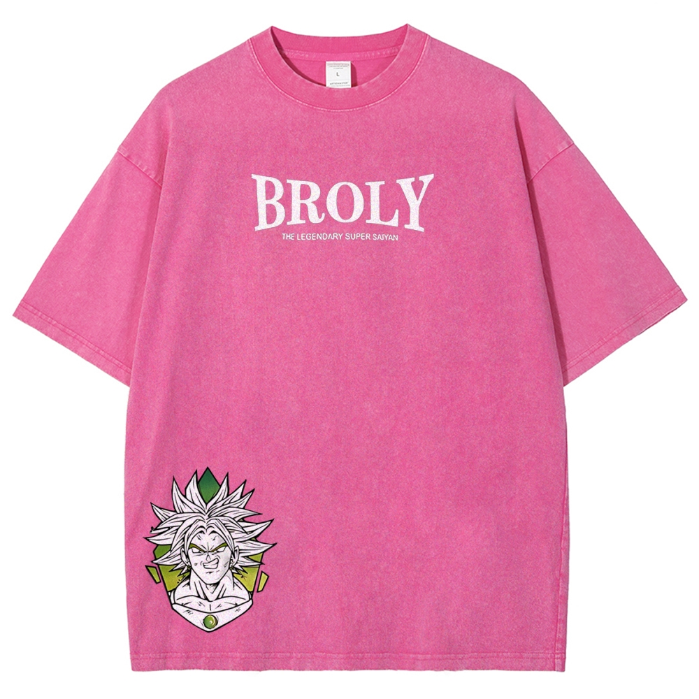 Dragon Ball Z Broly Printed Unisex Washed T-Shirt
