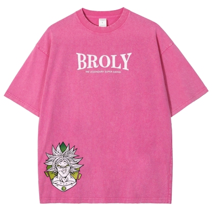 Dragon Ball Z Broly Printed Unisex Washed T-Shirt