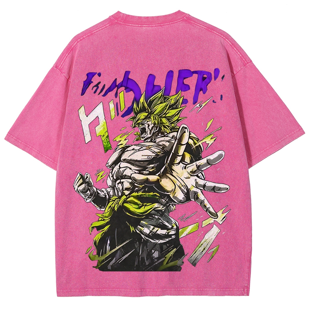 Dragon Ball Z Broly Printed Unisex Washed T-Shirt