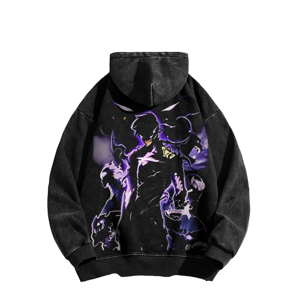 Arise Solo Leveling Printed Unisex Washed Hoodie
