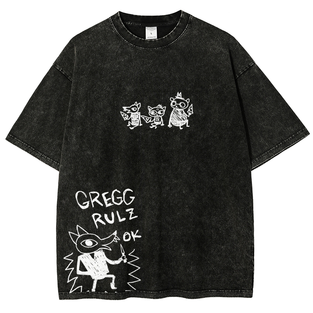 Night in The Woods Unisex Fit Washed T-Shirt 2602003998