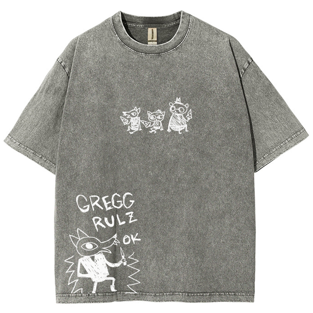 Night in The Woods Unisex Fit Washed T-Shirt 2602003998