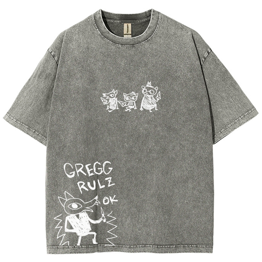Night in The Woods Unisex Fit Washed T-Shirt 2602003998