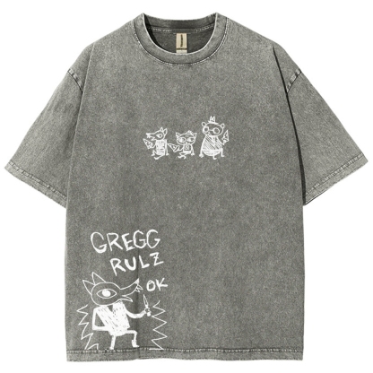 Night in The Woods Unisex Fit Washed T-Shirt 2602003998