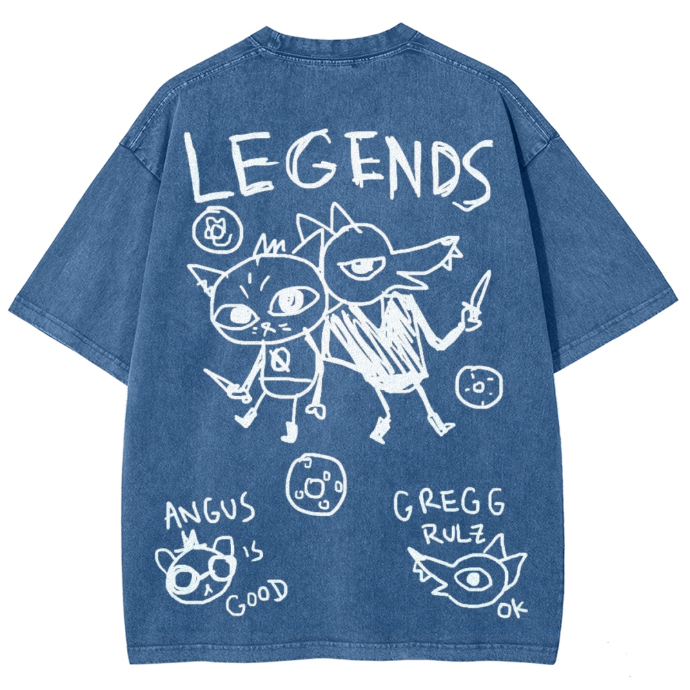 Night in The Woods Unisex Fit Washed T-Shirt 2602003998