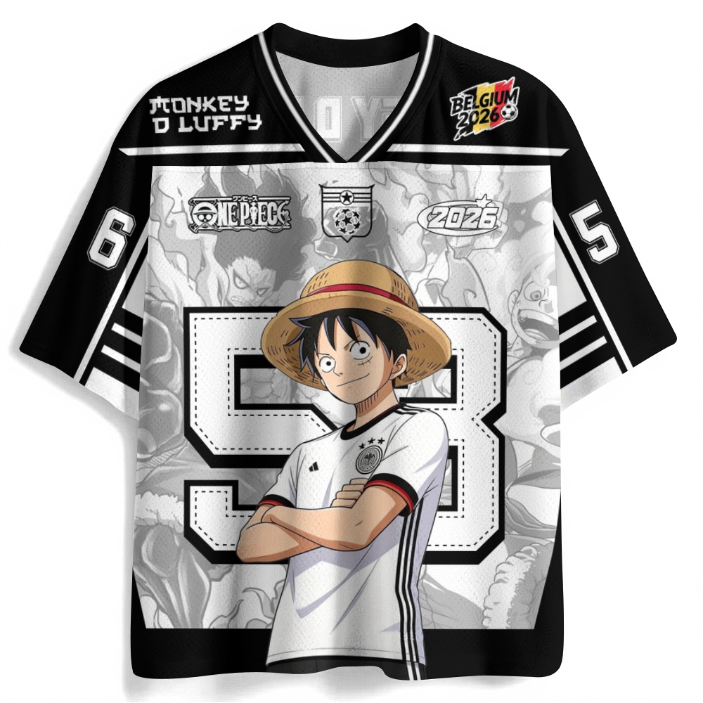 One Piece Anime Mesh Jersey Shirts 