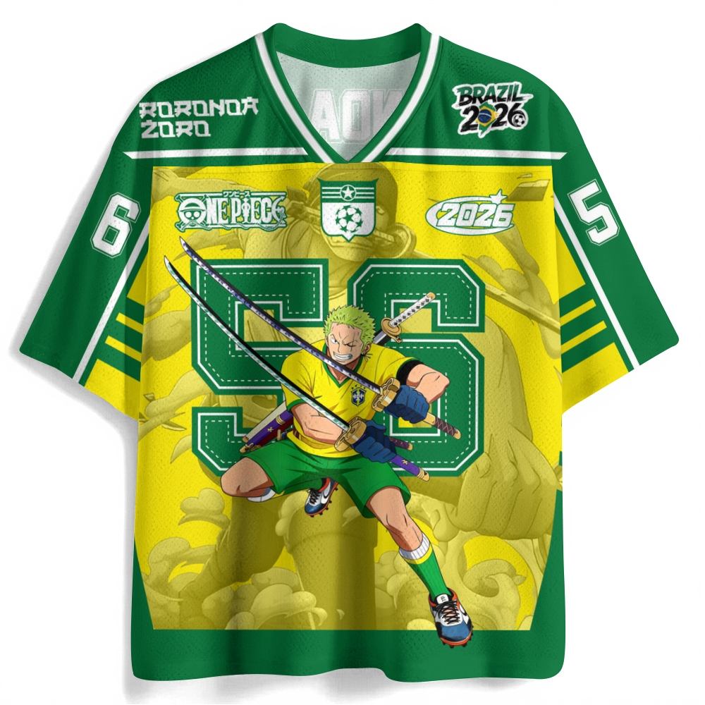 One Piece Anime Mesh Jersey Shirts 