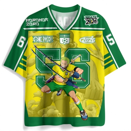 One Piece Anime Mesh Jersey Shirts 