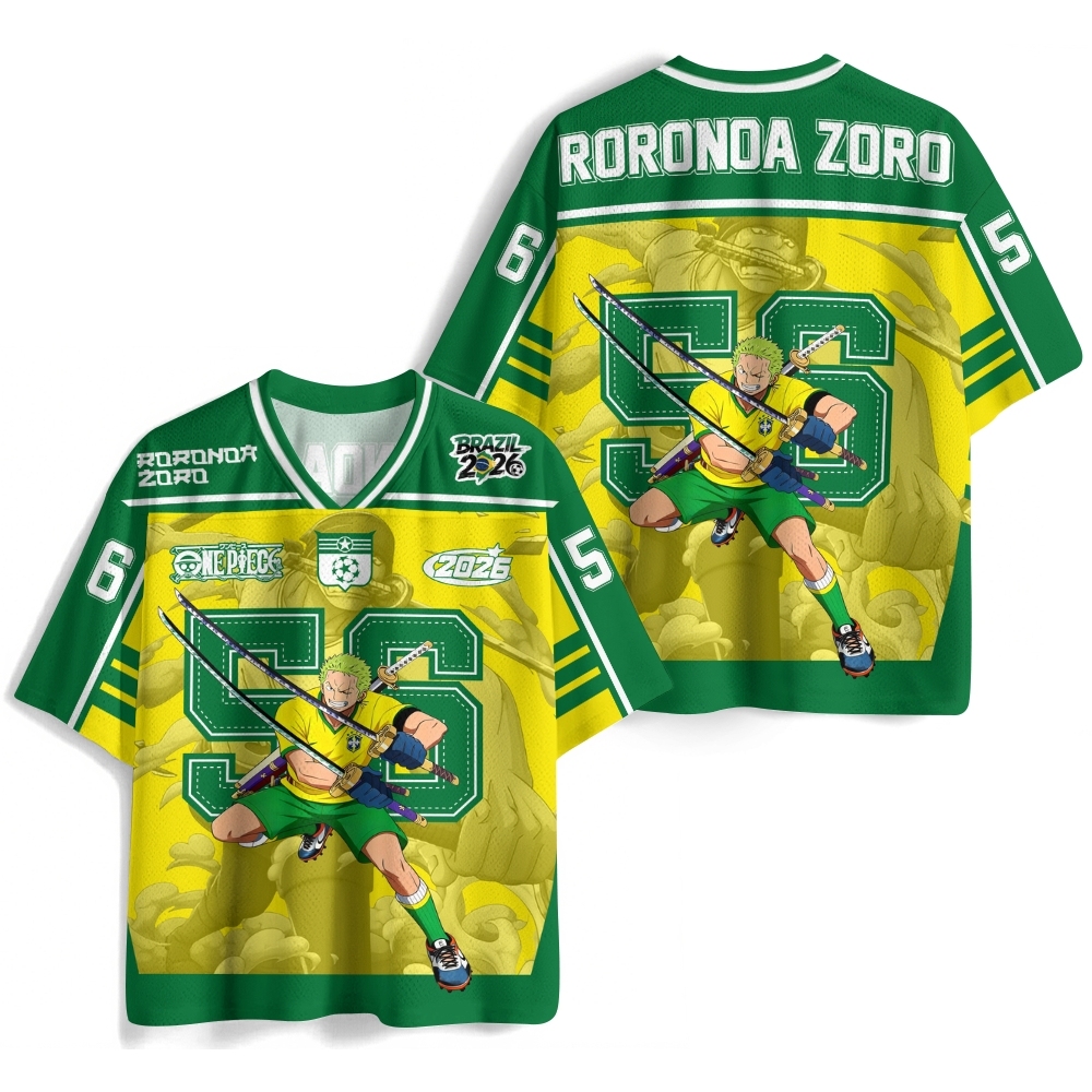 One Piece Anime Mesh Jersey Shirts 