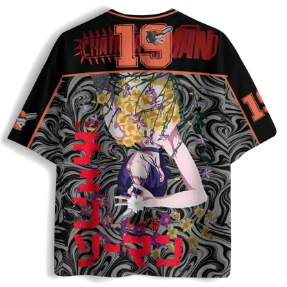 Chainsaw Man Mesh Jersey Shirts 