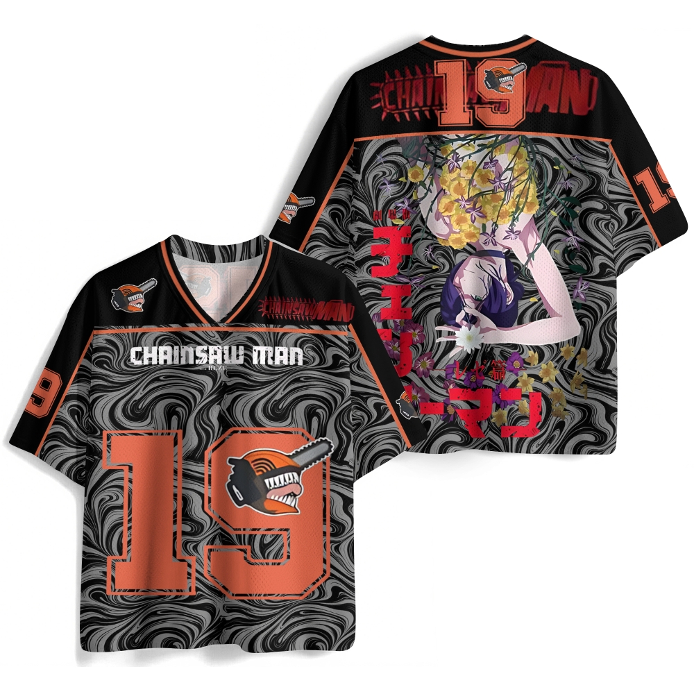 Chainsaw Man Mesh Jersey Shirts 