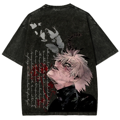 Ken Kaneki Vintage Unisex Washed T-shirt | Tokyo Ghoul 