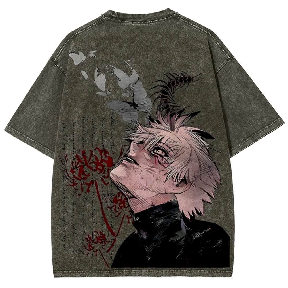 Ken Kaneki Vintage Unisex Washed T-shirt | Tokyo Ghoul 
