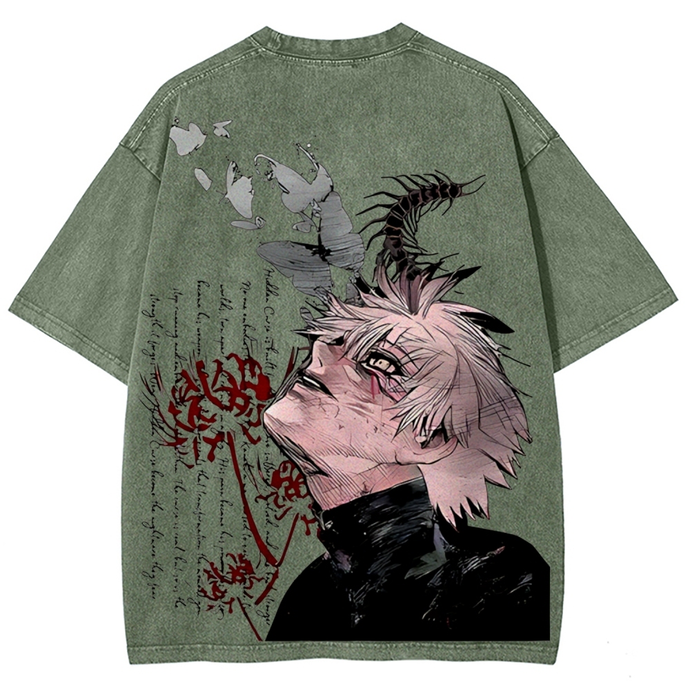 Ken Kaneki Vintage Unisex Washed T-shirt | Tokyo Ghoul 