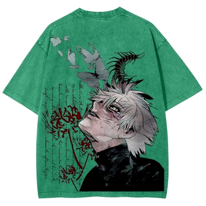 Ken Kaneki Vintage Unisex Washed T-shirt | Tokyo Ghoul 