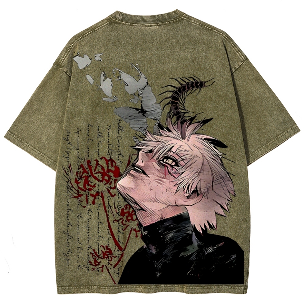 Ken Kaneki Vintage Unisex Washed T-shirt | Tokyo Ghoul 