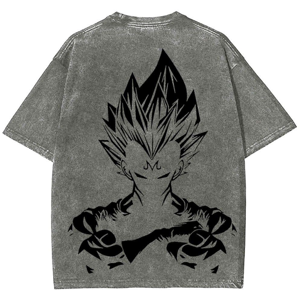 Retro Limited Vegeta Dragon Ball Oversize Washed T-Shirt