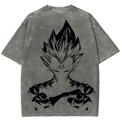 Retro Limited Vegeta Dragon Ball Oversize Washed T-Shirt