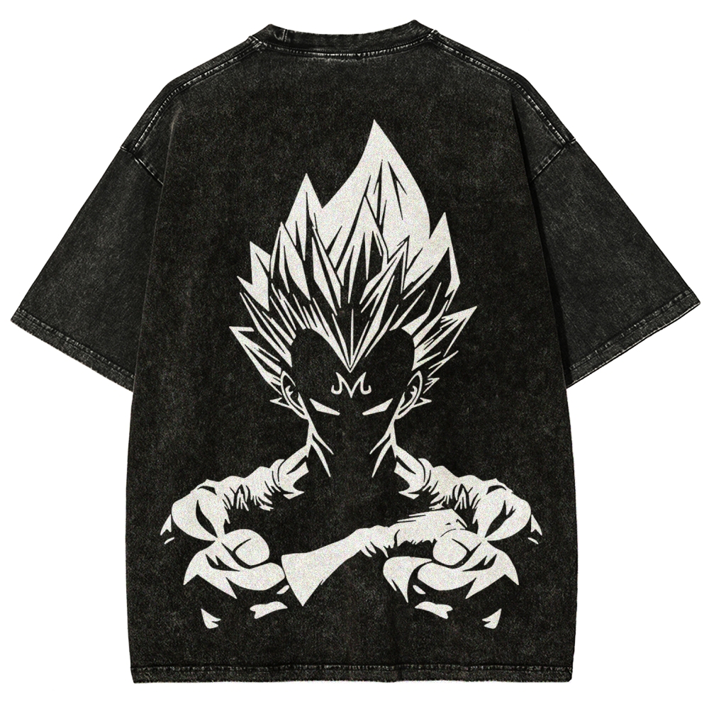 Retro Limited Vegeta Dragon Ball Oversize Washed T-Shirt