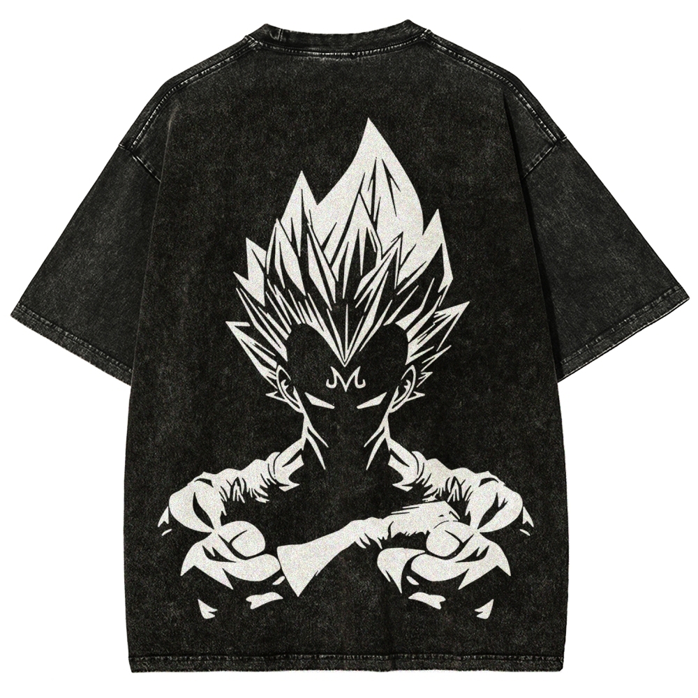 Retro Limited Vegeta Dragon Ball Oversize Washed T-Shirt