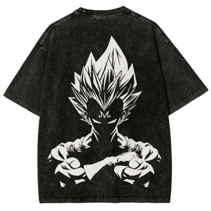 Retro Limited Vegeta Dragon Ball Oversize Washed T-Shirt