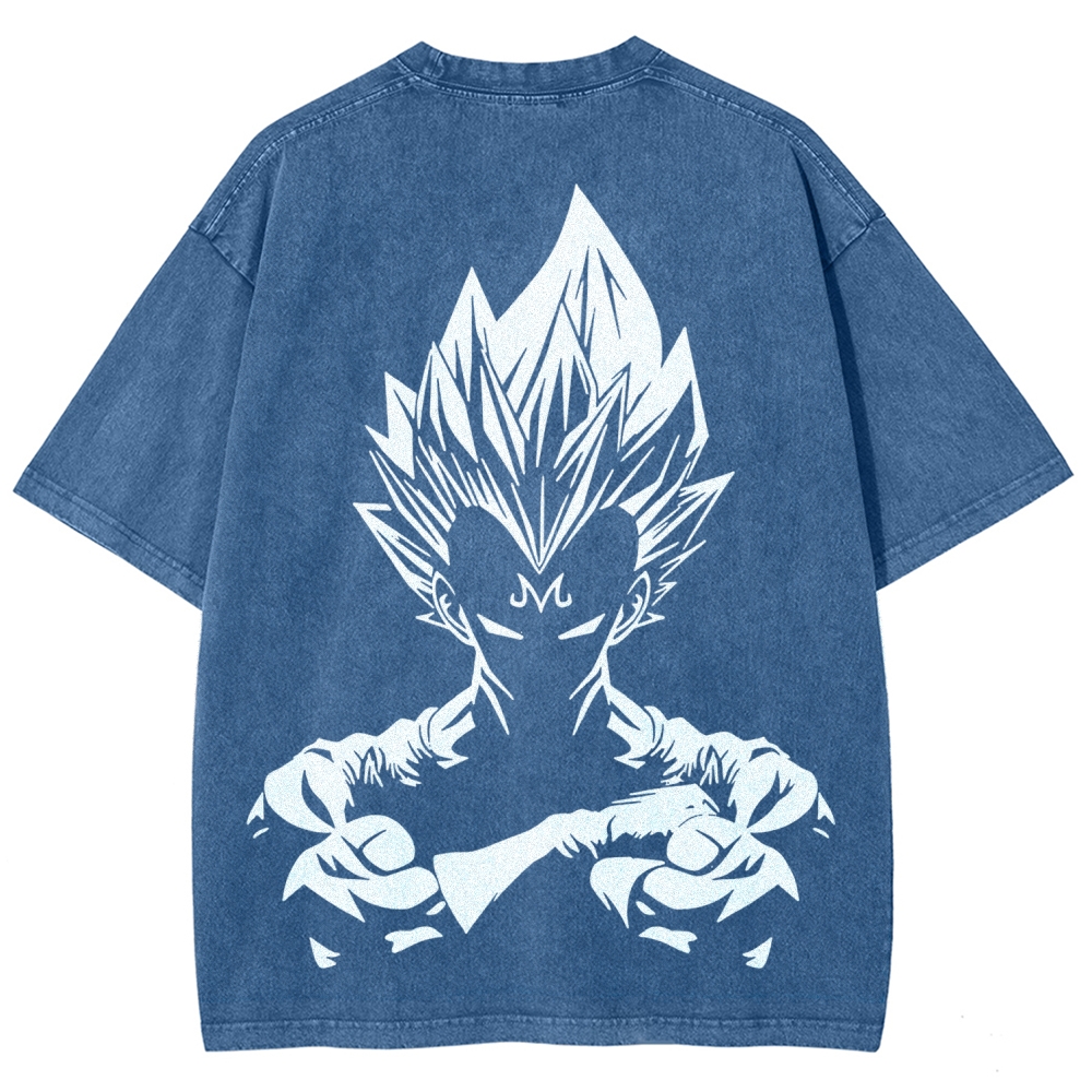 Retro Limited Vegeta Dragon Ball Oversize Washed T-Shirt