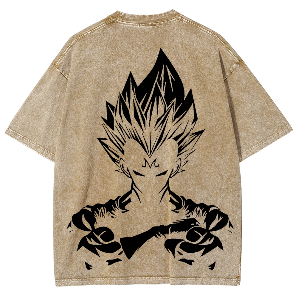 Retro Limited Vegeta Dragon Ball Oversize Washed T-Shirt