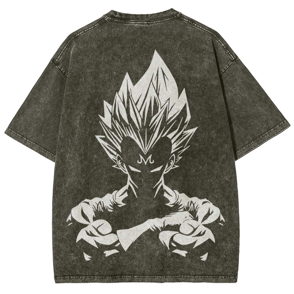 Retro Limited Vegeta Dragon Ball Oversize Washed T-Shirt
