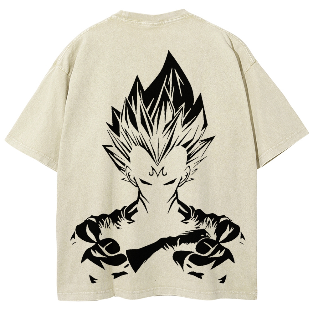 Retro Limited Vegeta Dragon Ball Oversize Washed T-Shirt