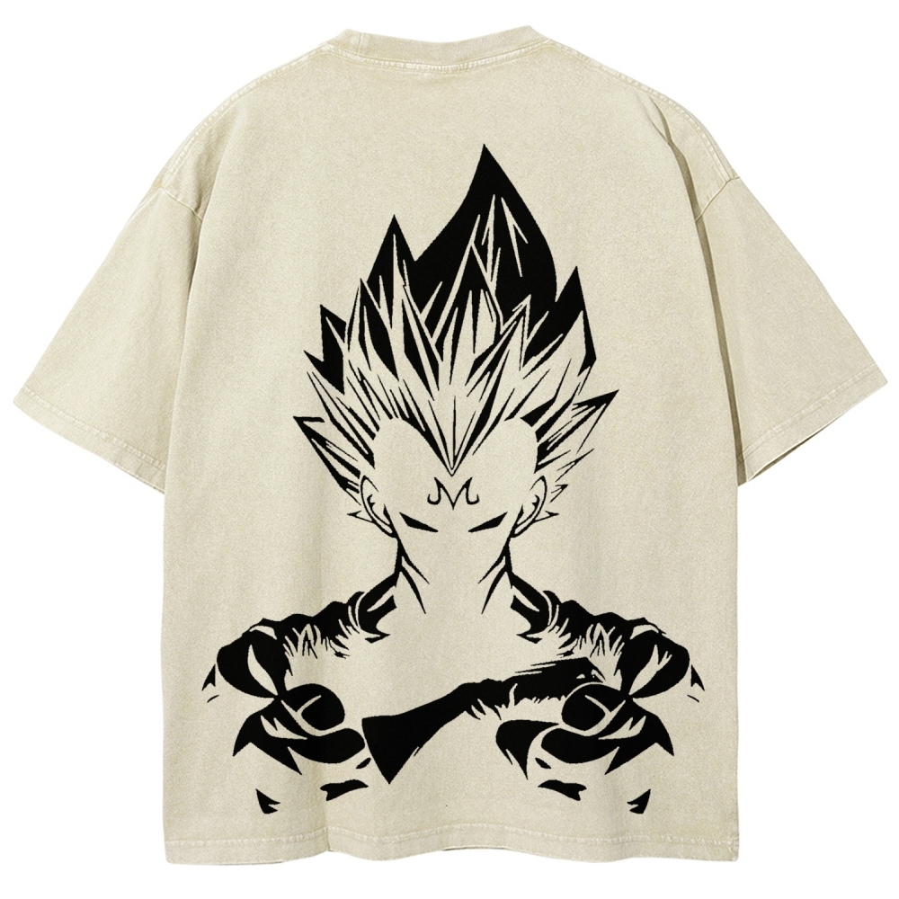 Retro Limited Vegeta Dragon Ball Oversize Washed T-Shirt