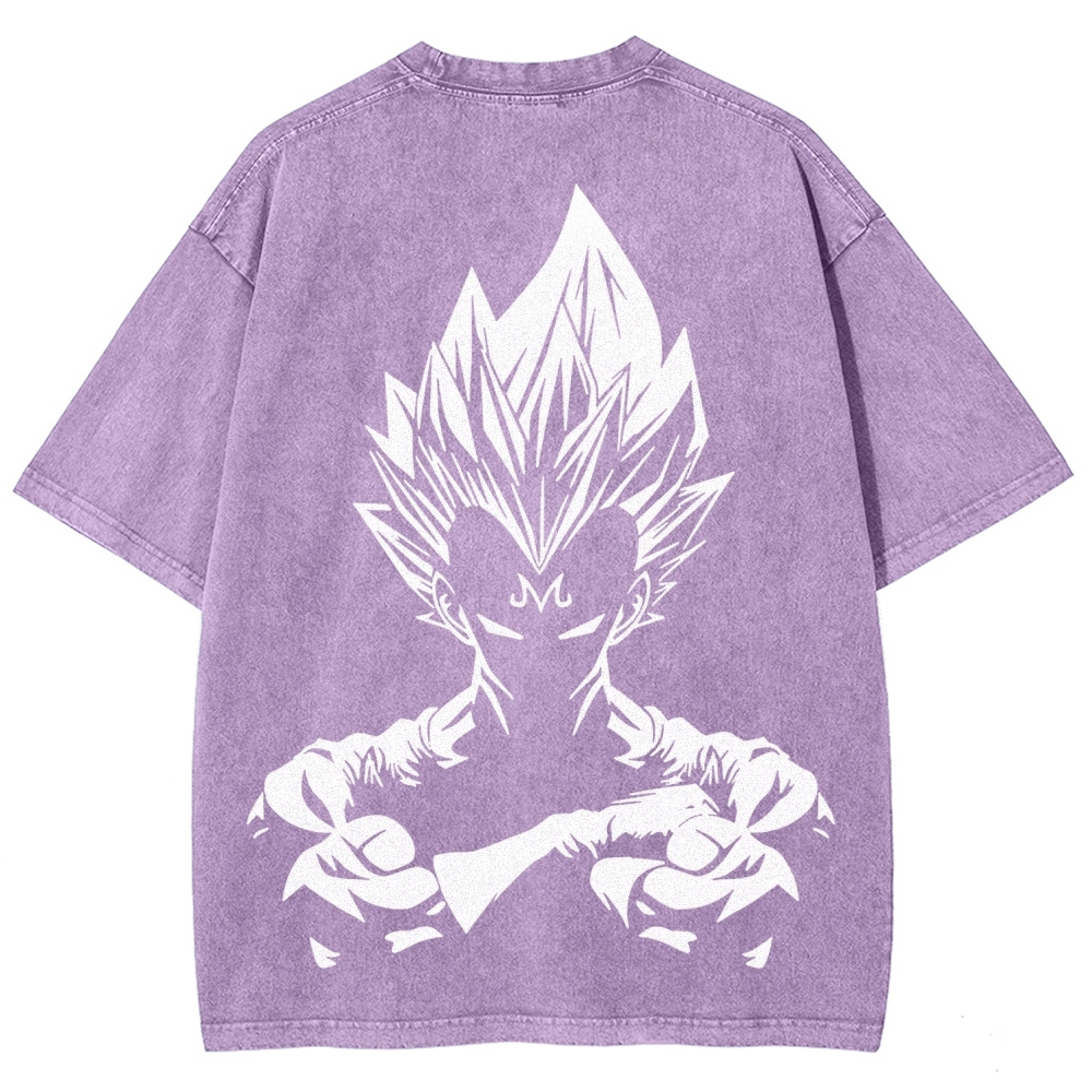 Retro Limited Vegeta Dragon Ball Oversize Washed T-Shirt