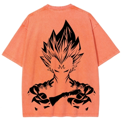 Retro Limited Vegeta Dragon Ball Oversize Washed T-Shirt