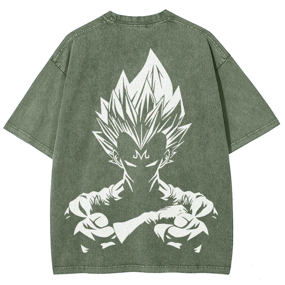 Retro Limited Vegeta Dragon Ball Oversize Washed T-Shirt