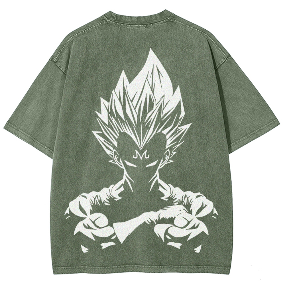Retro Limited Vegeta Dragon Ball Oversize Washed T-Shirt