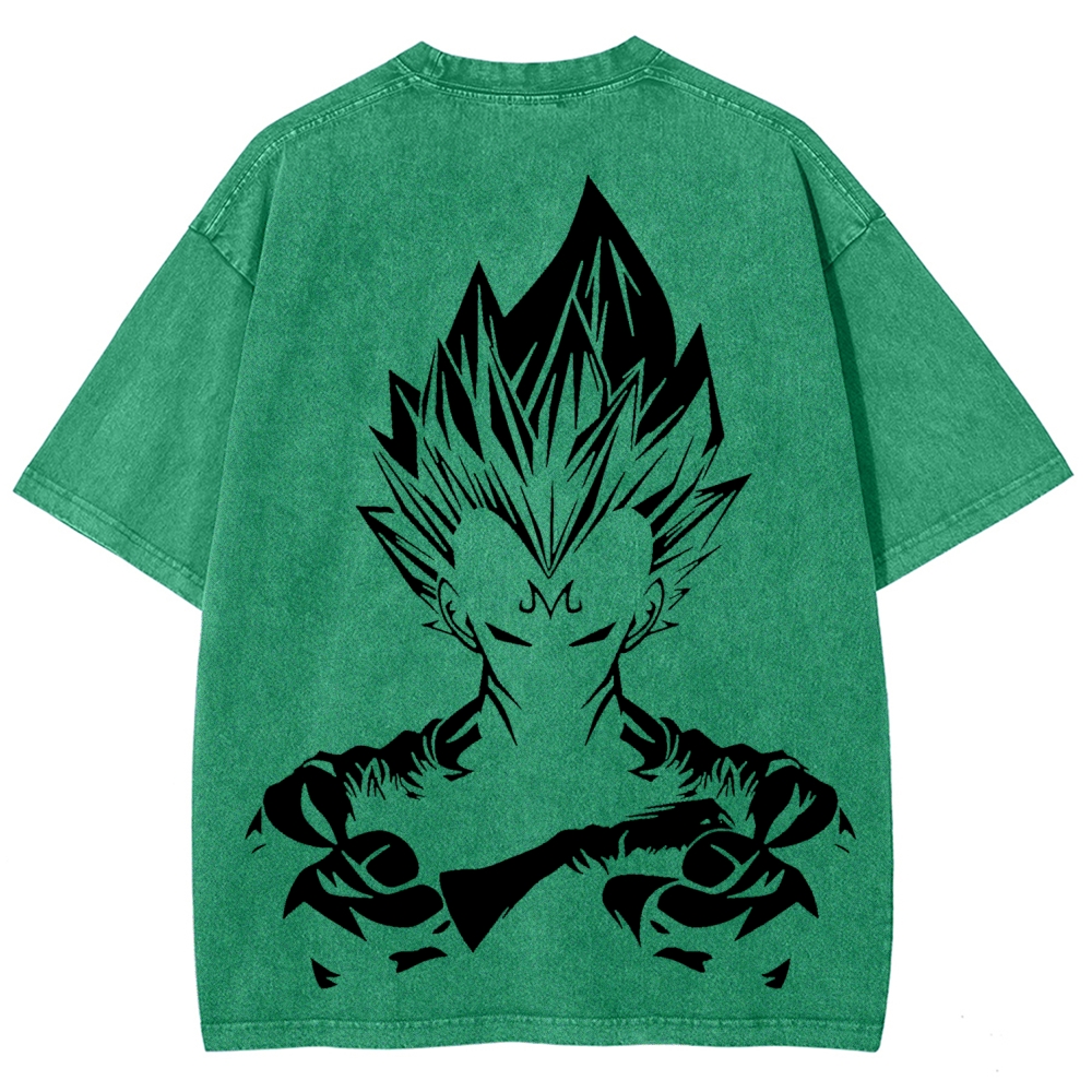 Retro Limited Vegeta Dragon Ball Oversize Washed T-Shirt