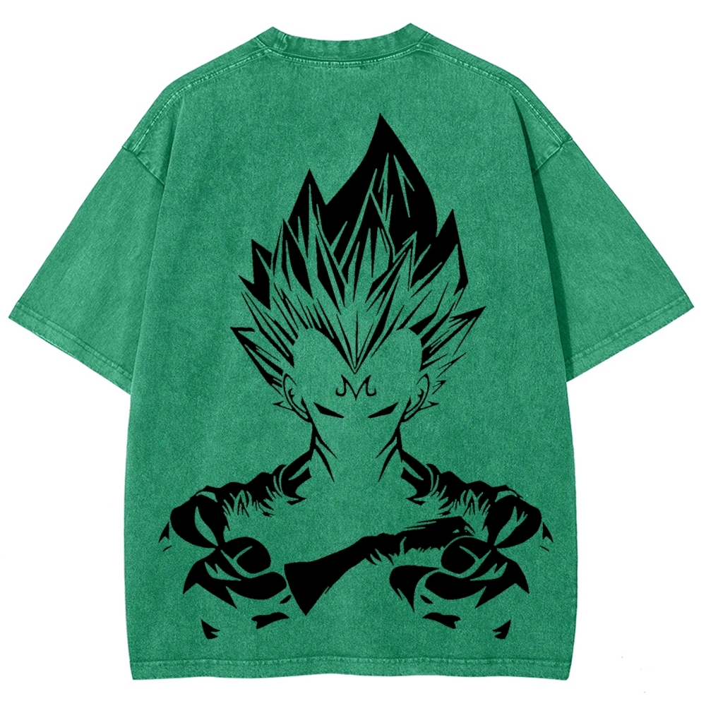 Retro Limited Vegeta Dragon Ball Oversize Washed T-Shirt