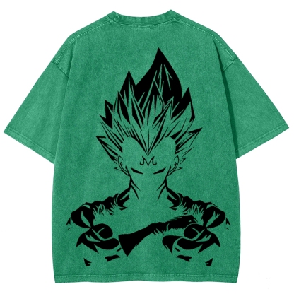 Retro Limited Vegeta Dragon Ball Oversize Washed T-Shirt