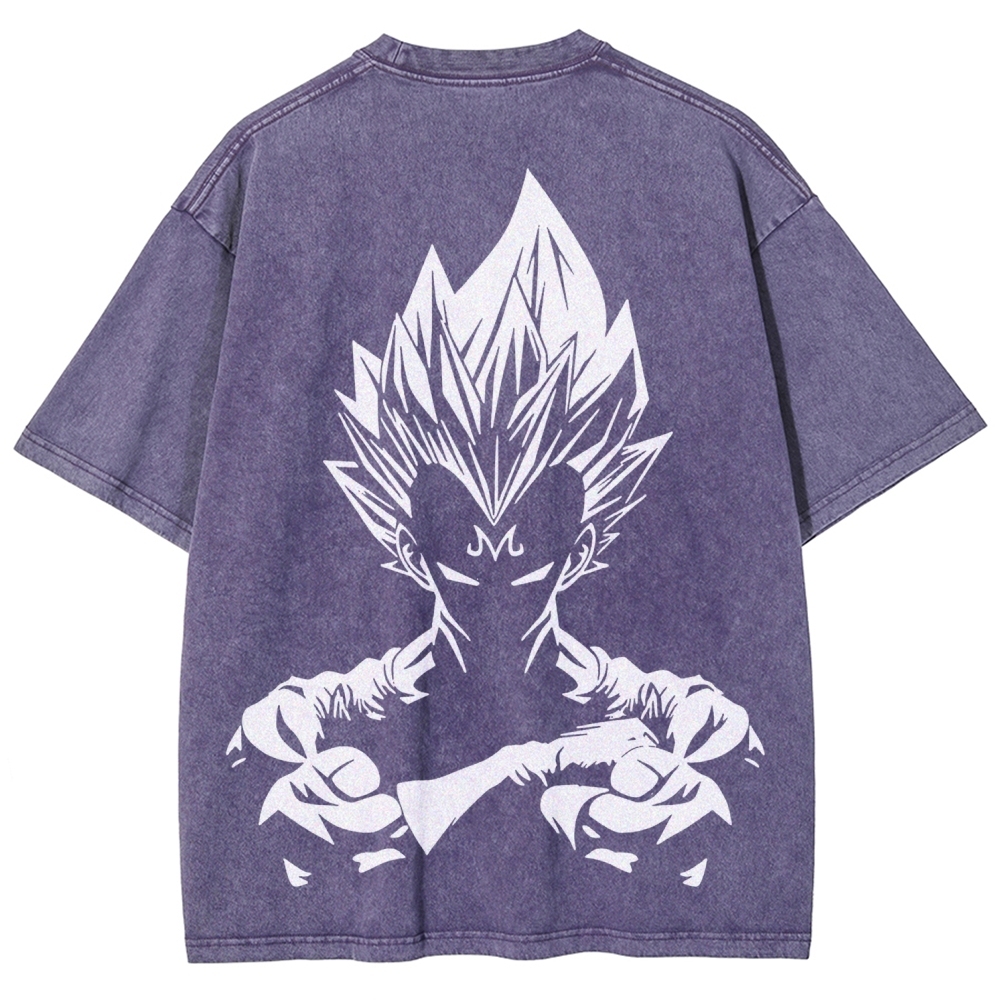 Retro Limited Vegeta Dragon Ball Oversize Washed T-Shirt